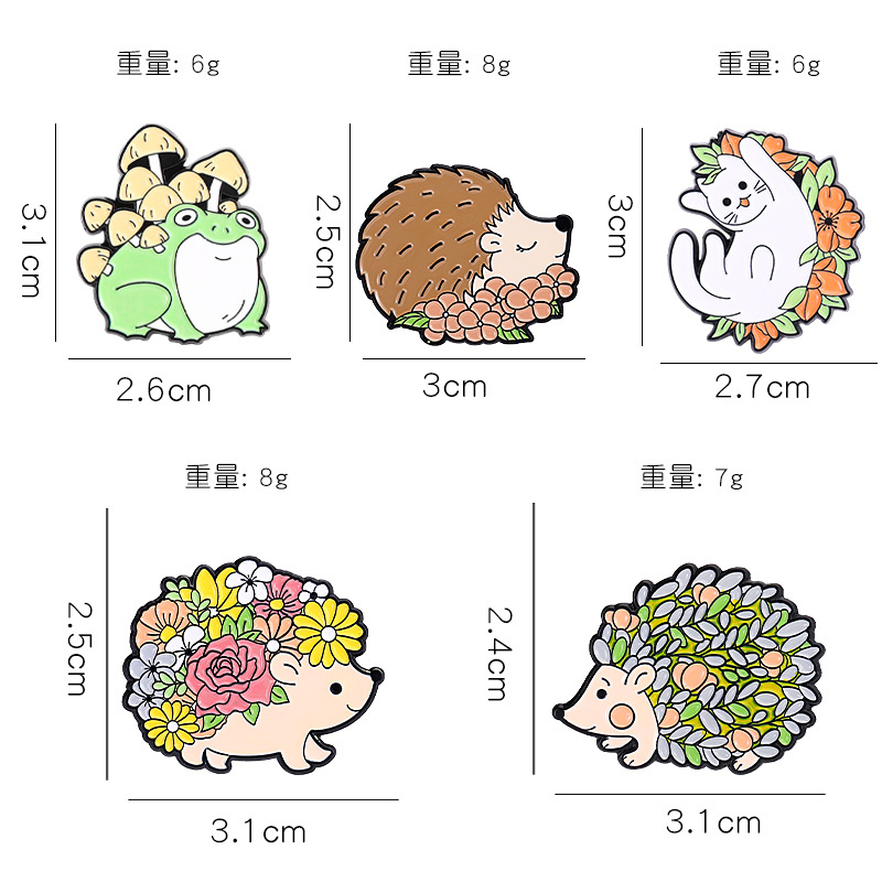 Creative Plants Flowers Animal - Flower Frog Pin 评论和价格