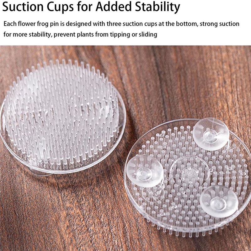 Set Of 12 Clear Plastic Pin Fr - Flower Frog Pin 评论和价格