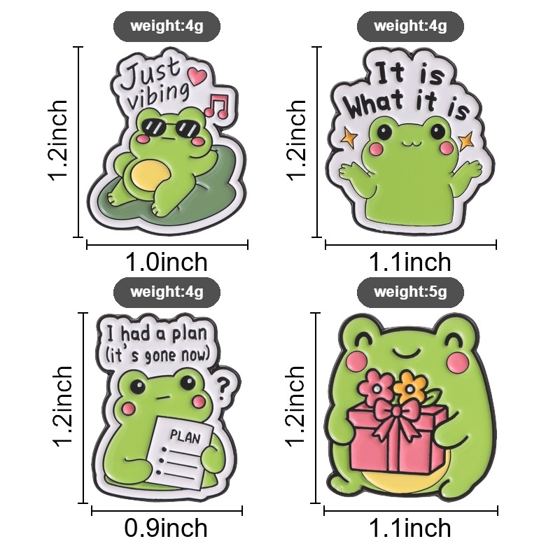 Just Vibing Cute Music Lotus F - Flower Frog Pin 评论和价格